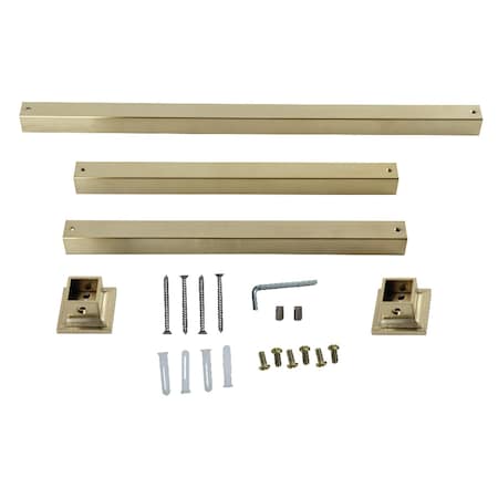 Kingston Brass VPB3328SQ7H Console Sink Legs Wall Support, Brushed Brass VPB3328SQ7H